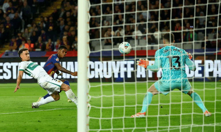 Barcelona beat Elche 3-1 to stay in touch with La Liga leaders Real Madrid